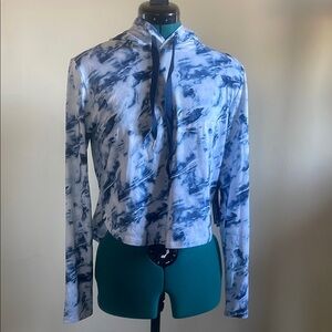 Kyodan Navy and White Tie-Dye Pullover